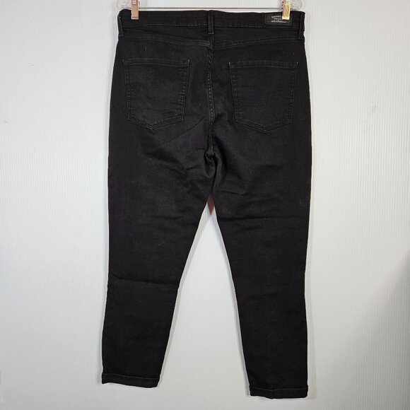 Levis Signature Levi Strauss High-Rise Ankle Skinny Jeans Black Womens Size 14 - Picture 5 of 8